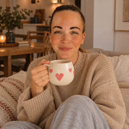 Κεραμική Κούπα Cozy Hearts Stoneware Ball Mug 500ml (Limited Edition)