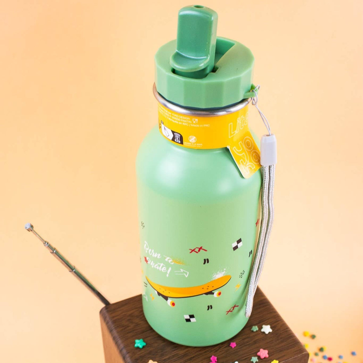 Παιδικό Μπουκάλι Παγούρι Ανοξείδωτο Born to Skate 500ml