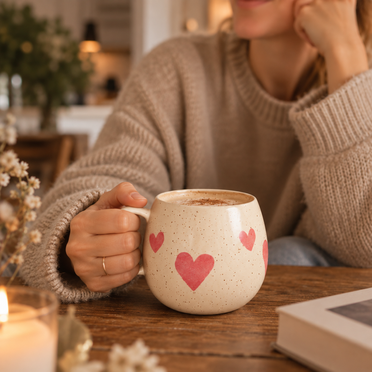 Κεραμική Κούπα Cozy Hearts Stoneware Ball Mug 500ml (Limited Edition)