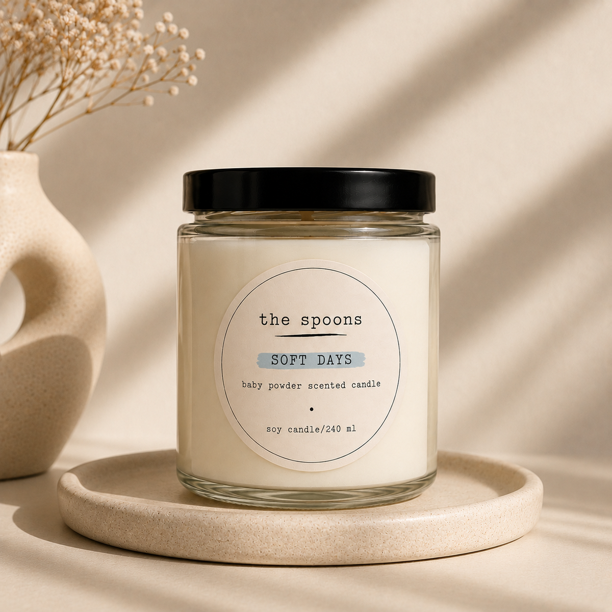 Χειροποίητο Κερί Σόγιας Baby Powder 240ml